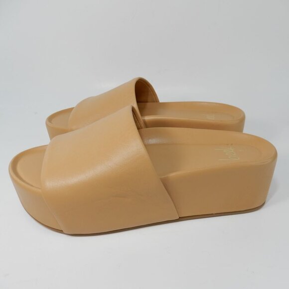 Beek Albatross Platform Flatform Slide Sandal Size 8 Nude Beige Leather NEW $310 - Picture 2 of 15